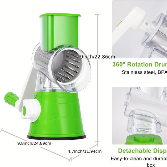 3‑in‑1 Vegetable Cutter & Drum Grater