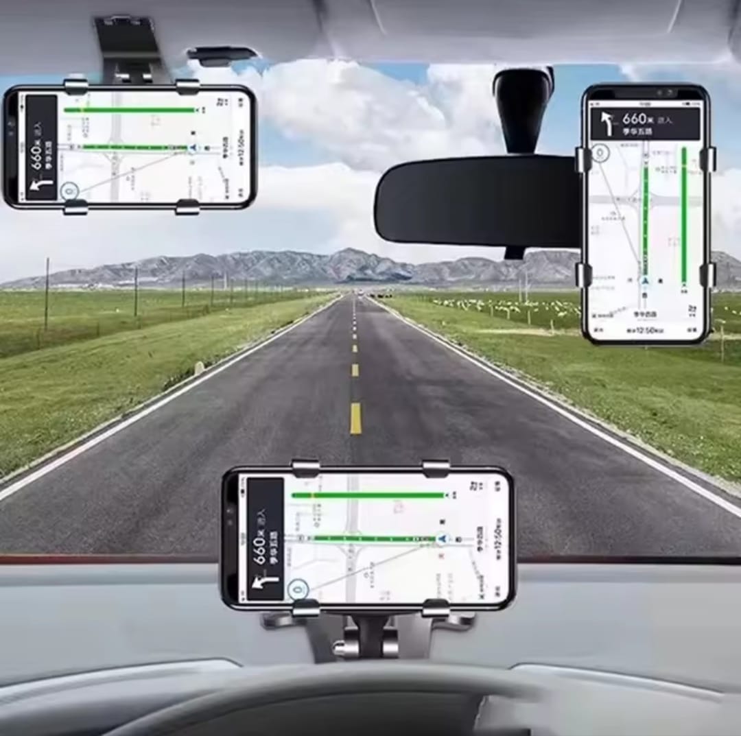 Dashboard Car Phone Holder ABS – 360° Rotatable Mobile Phone Mount