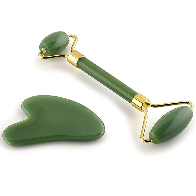 3‑Piece Facial Roller Set – Marble, Jade & Ice Rollers