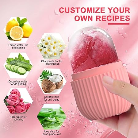 3‑Piece Facial Roller Set – Marble, Jade & Ice Rollers