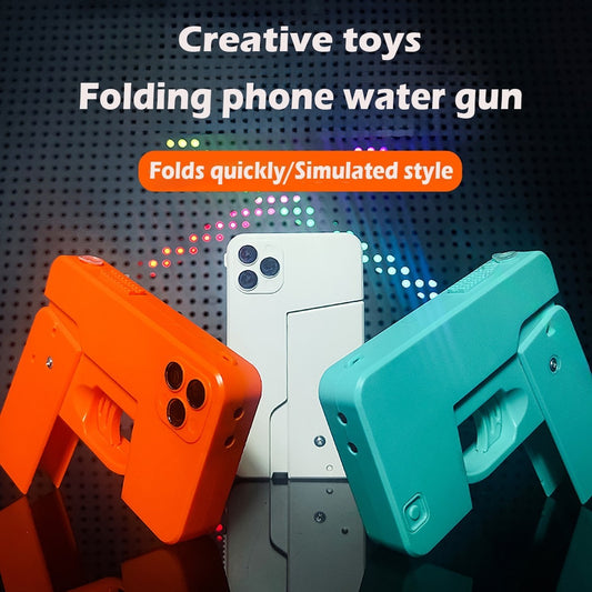Folding iPhone Water Gun Toy for Kids & Adults