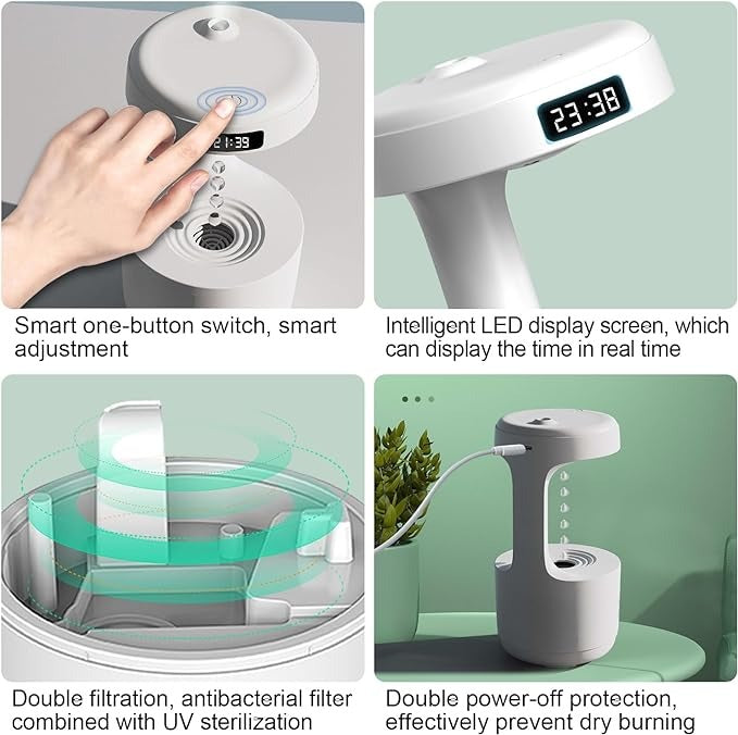 Antigravity Humidifier with Light Effects