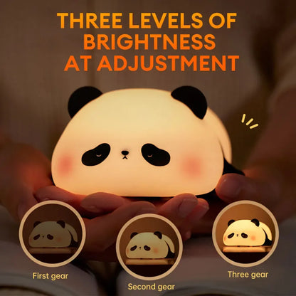 Cute Panda Night Light Silicone Soft Lamp
