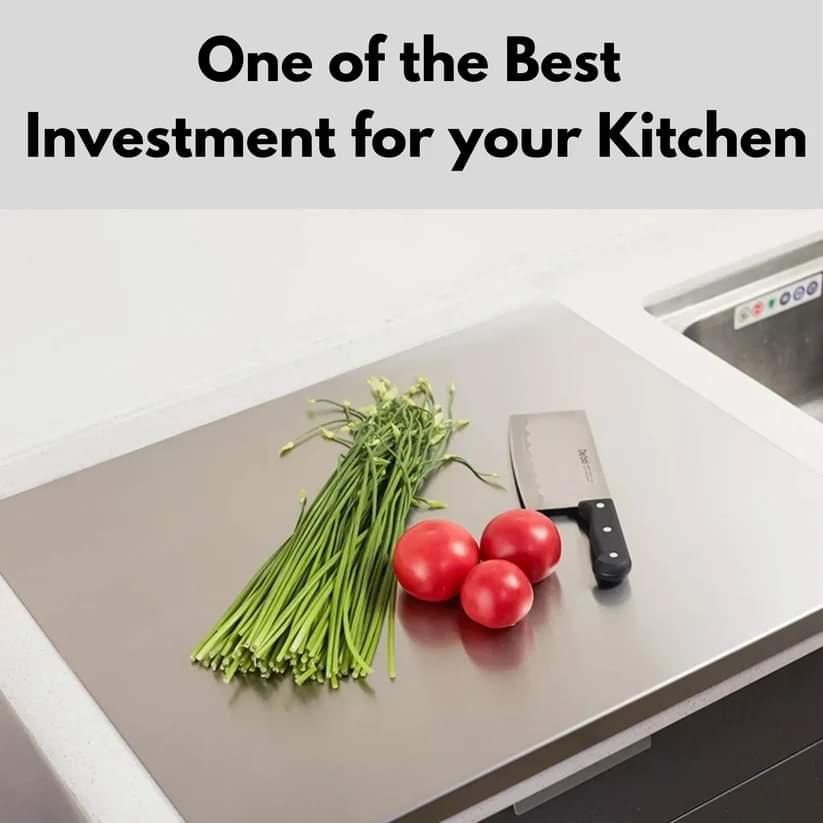 Food Grade Stainless Steel Vegetable Cutting Board – 50% OFF | Free Shipping⚡