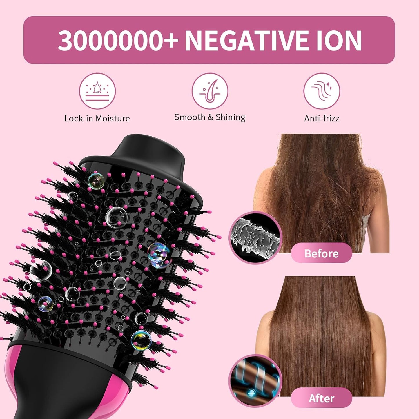 3‑in‑1 Hair Dryer, Straightener & Curler – Easy Styling