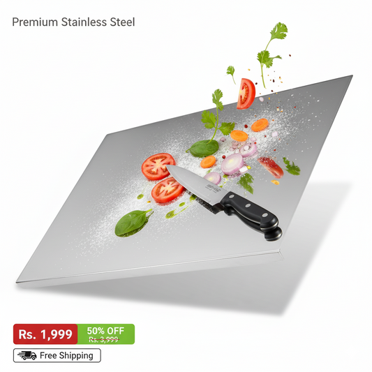 Food Grade Stainless Steel Vegetable Cutting Board – 50% OFF | Free Shipping⚡