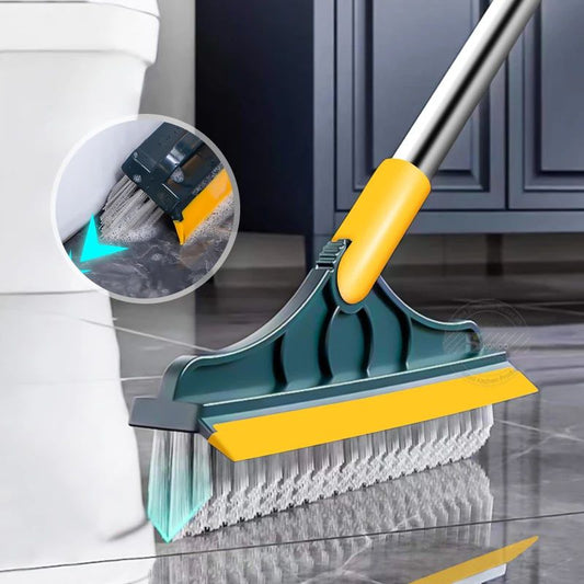 2‑in‑1 Floor Scrub & Squeegee Brush